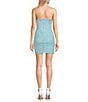Color:Aqua - Image 2 - Sequin Faux Wrap Mini Dress