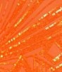 Color:Neon Orange - Image 4 - Sequin Lace-Up Back Front Slit Long Dress