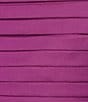 Color:Berry - Image 3 - Short Sleeve Square Neck Pleated Bodice A-Line Ruffle Hem Midi Dress