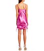 Color:Orchid - Image 3 - Sleeveless Ruched-Side Slip Satin Dress