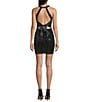 Midnight Doll Sleeveless Sequin-Embellished Bead-Accented Mesh Dress - Image 2