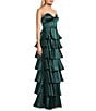 Midnight Doll Sleeveless Strapless Multi-Tiered Long Dress - Image 3