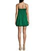 Color:Gucci Green - Image 2 - Spaghetti Strap Bow Cut Out Bodice Bubble Hem Dress