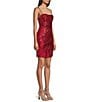 Midnight Doll Spaghetti Strap Placement Sequin Strappy Back Bodycon Mini Dress - Image 3