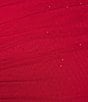 Color:Deep Red - Image 4 - Spaghetti Strap Square Neck Glitter Ruched Dress