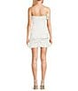 Color:White - Image 2 - Sweetheart Ruched Rosette Taffeta Mini Dress