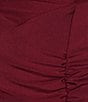 Midnight Doll V-Neck Rhinestone Strap Ruched Side Slit Bodycon Dress - Image 4