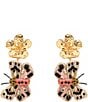 Color:Gold - Image 1 - Beck Butterfly Embroidered Drop Earrings