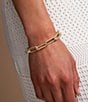 Melinda Maria Carrie Pave Chain Link Line Bracelet, Color:Gold - Image 3