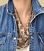 Color:Nude - Image 3 - Dakota Beaded Statement Scarf Necklace