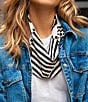 Color:Black/White - Image 3 - Geometric Scarf Statement Necklace