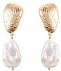 Mignonne Gavigan Gloria Freshwater Pearl Shell Drop Earrings - Image 1
