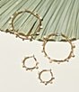 Color:Gold - Image 2 - Isla Freshwater Pearl Large Hoop Earrings