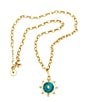 Color:Turquoise - Image 2 - Louise Charm Long Pendant Necklace