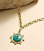 Color:Turquoise - Image 3 - Louise Charm Long Pendant Necklace