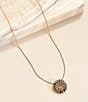 Color:Black/Gold - Image 2 - Madeline Crystal Burst Short Pendant Necklace