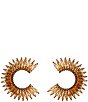 Color:Champagne - Image 1 - Madeline Crystal Hoop Earrings