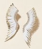 Mignonne Gavigan Madeline Gold Linear Statement Earrings, Color:White/Gold - Image 2