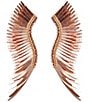Color:Rose Gold - Image 1 - Madeline Rose Gold Linear Statement Earrings