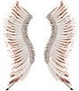 Color:Ivory/Rose Gold - Image 1 - Madeline Rose Gold Linear Statement Earrings
