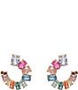 Color:Multi - Image 1 - Meknes Crystal Hoop Earrings