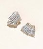 Color:Silver Glitter - Image 2 - Micro Madeline Beaded Stud Earrings