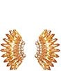 Color:Gold - Image 1 - Mini Madeline Crystal Statement Stud Earrings
