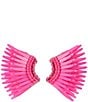 Color:Malibu Pink - Image 1 - Mini Madeline Rose Gold Statement Stud Earrings
