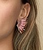Color:Blush/Rose Gold - Image 3 - Mini Madeline Rose Gold Statement Stud Earrings