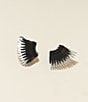 Color:Black/Silver - Image 2 - Mini Madeline Silver Statement Stud Earrings