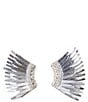 Color:Silver - Image 1 - Mini Madeline Silver Statement Stud Earrings