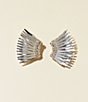 Color:Silver - Image 2 - Mini Madeline Silver Statement Stud Earrings