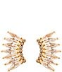 Color:Gold - Image 1 - Petite Madeline Crystal Stud Earrings