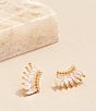Color:Gold - Image 2 - Petite Madeline Crystal Stud Earrings