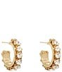 Color:Gold - Image 1 - Wynnie Crystal Hoop Earrings