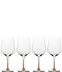 Color:Amber - Image 1 - Gianna Ombre Red Wine Glasses, Set of 4