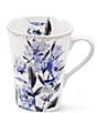 Color:White/Blue - Image 2 - Kaia Platinum Chinoiserie Mugs, Set Of 4