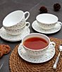 Mikasa Millie Gold Star Print Mugs and Saucers, Set of 4, Color:Gold - Image 4