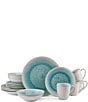 Color:Turquoise - Image 1 - Mira Turquoise 16-Piece Dinnerware Set