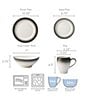 Mikasa Swirl 16-Piece Ombre Dinnerware Set, Color:Grey Ombre - Image 3