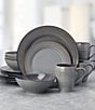 Mikasa Swirl 16-Piece Dinnerware Set, Color:Graphite Speckle - Image 2