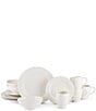 Mikasa Swirl 16-Piece Dinnerware Set, Color:White - Image 1