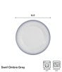 Mikasa Swirl Ombre Mocha Round Platter, Color:Grey - Image 3