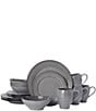 Color:Graphite - Image 1 - Swirl Speckle Graphite 16-Piece Dinnerware Set