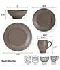 Mikasa Swirl 4-Piece Place Setting, Color:Mocha - Image 2