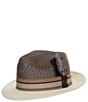 Biltmore by Dorfman Milano Straw Braided Fedora Hat - Image 1