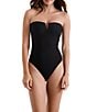 Mimi Flamingo Finn Bandeau One Piece Swimsuit, Color:Black - Image 2
