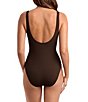 Mimi Flamingo Lido Rib Knit Harper Solid Square Neck Open Back Tank One Piece Swimsuit - Image 2