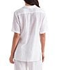 Mimi Flamingo Vista Button Front Shirt Swim Cover-Up, Color:White - Image 2