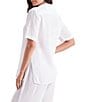 Mimi Flamingo Vista Button Front Shirt Swim Cover-Up, Color:White - Image 3